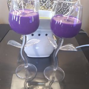 Set of wine glass candles